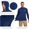 imageBASSDASH Mens UPF 50 Graphic Fishing Hoodie Shirts UV Sun Protection Long Sleeve Moisture Wicking Performance FS48MDark BlueMahi