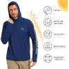 imageBASSDASH Mens UPF 50 Graphic Fishing Hoodie Shirts UV Sun Protection Long Sleeve Moisture Wicking Performance FS48MDark BlueMahi