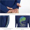 imageBASSDASH Mens UPF 50 Graphic Fishing Hoodie Shirts UV Sun Protection Long Sleeve Moisture Wicking Performance FS48MDark BlueMahi