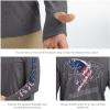 imageBASSDASH Mens UPF 50 Graphic Fishing Hoodie Shirts UV Sun Protection Long Sleeve Moisture Wicking Performance FS48MHeather GreyFlag Bass
