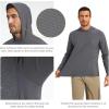 imageBASSDASH Mens UPF 50 Graphic Fishing Hoodie Shirts UV Sun Protection Long Sleeve Moisture Wicking Performance FS48MHeather GreyFlag Bass