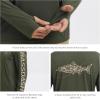 imageBASSDASH Mens UPF 50 Graphic Fishing Hoodie Shirts UV Sun Protection Long Sleeve Moisture Wicking Performance FS48MOlive GreenSalmon