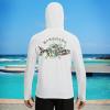 imageBASSDASH Mens UPF 50 Graphic Fishing Hoodie Shirts with Mask Pocket UV Long Sleeve Moisture Wicking FS47MWhiteSalmon
