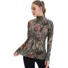 imageBASSDASH Womens UPF 50 Camo Hunting Hoodie with Neck Gaiter Breathable Performance Long Sleeve Fishing Hooded Tee FS03W