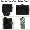 imageBassdash Tactical Molle Water Bottle Pouch with Carabiner Foldable Mesh Holder Bag for Travel Fishing Hunting Hiking Outdoor Activities