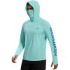 imageBASSDASH Mens UPF 50 Graphic Fishing Hoodie Shirts with Mask Pocket UV Long Sleeve Moisture Wicking FS47MSeafoamJumping Marlin