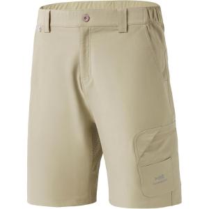 imageBASSDASH 105 Mens Fishing Cargo Shorts Quick Dry UPF 50 Water Resistant FP01MLight Khaki