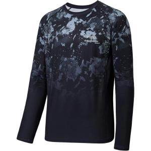 imageBASSDASH FS14M Mens Camo Gradient Performance Long Sleeve Fishing Shirt UPF50Dark Sport Camo Gradient