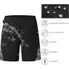 imageBASSDASH Mens 7 Fishing Shorts UPF 50 Lightweight Water Resistant Quick Dry for Hiking with Zipper Pocket FP06MBlackSplash Black