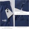 imageBASSDASH Mens 7 Fishing Shorts UPF 50 Lightweight Water Resistant Quick Dry for Hiking with Zipper Pocket FP06MDark Blue
