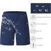imageBASSDASH Mens 7 Fishing Shorts UPF 50 Lightweight Water Resistant Quick Dry for Hiking with Zipper Pocket FP06MDark Blue