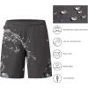 imageBASSDASH Mens 7 Fishing Shorts UPF 50 Lightweight Water Resistant Quick Dry for Hiking with Zipper Pocket FP06MDark GreySplash Black