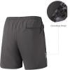 imageBASSDASH Mens 7 Fishing Shorts UPF 50 Lightweight Water Resistant Quick Dry for Hiking with Zipper Pocket FP06MDark GreySplash Black
