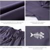 imageBASSDASH Mens 7 Fishing Shorts UPF 50 Lightweight Water Resistant Quick Dry for Hiking with Zipper Pocket FP06MDark Purple Grey