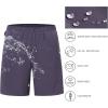 imageBASSDASH Mens 7 Fishing Shorts UPF 50 Lightweight Water Resistant Quick Dry for Hiking with Zipper Pocket FP06MDark Purple Grey
