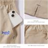 imageBASSDASH Mens 7 Fishing Shorts UPF 50 Lightweight Water Resistant Quick Dry for Hiking with Zipper Pocket FP06MLight Khaki