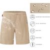 imageBASSDASH Mens 7 Fishing Shorts UPF 50 Lightweight Water Resistant Quick Dry for Hiking with Zipper Pocket FP06MLight Khaki