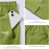 imageBASSDASH Mens 7 Fishing Shorts UPF 50 Lightweight Water Resistant Quick Dry for Hiking with Zipper Pocket FP06MPeridot Green