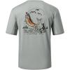 imageBASSDASH Mens UPF 50 Fishing Graphic TShirts Pocket Short Sleeve Shirt Quick Dry UV Sun Protection Casual Outdoor FS46MAsh GreyRainbow Trout