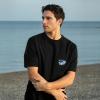 imageBASSDASH Mens UPF 50 Fishing Graphic TShirts Pocket Short Sleeve Shirt Quick Dry UV Sun Protection Casual Outdoor FS46MBlackBlue Marlin