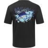 imageBASSDASH Mens UPF 50 Fishing Graphic TShirts Pocket Short Sleeve Shirt Quick Dry UV Sun Protection Casual Outdoor FS46MBlackBlue Marlin