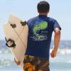 imageBASSDASH Mens UPF 50 Fishing Graphic TShirts Pocket Short Sleeve Shirt Quick Dry UV Sun Protection Casual Outdoor FS46MDark BlueMahi