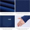 imageBASSDASH Mens UPF 50 Fishing Hoodie Shirts with Chest Pocket Lightweight UV Sun Protection Long Sleeve Hiking Sports FS34MDark Blue