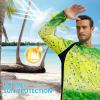 imageBASSDASH Mens UPF 50 WrinkleFree Fishing Shirt Long Sleeve Casual Tee with Breathable Mesh for Hiking Running SR01MMahi 