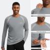 imageBASSDASH Mens UPF 50 WrinkleFree Fishing Shirt Long Sleeve Casual Tee with Breathable Mesh for Hiking Running SR01MRhino Grey