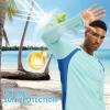 imageBASSDASH Mens UPF 50 WrinkleFree Fishing Shirt Long Sleeve Casual Tee with Breathable Mesh for Hiking Running SR01MSeafoam