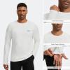 imageBASSDASH Mens UPF 50 WrinkleFree Fishing Shirt Long Sleeve Casual Tee with Breathable Mesh for Hiking Running SR01MWhiteWhite Mesh