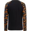 imageBASSDASH UPF 50 Fishing Tee for Men Camo Long Sleeve Shirt Quick Dry SweatshirtsBlackBlack  Orange Fishes