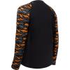 imageBASSDASH UPF 50 Fishing Tee for Men Camo Long Sleeve Shirt Quick Dry SweatshirtsBlackBlack  Orange Fishes