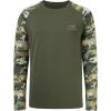 imageBASSDASH UPF 50 Fishing Tee for Men Camo Long Sleeve Shirt Quick Dry SweatshirtsOlive GreenTactical Camo