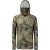 imageBASSDASH UPF 50 Mens Hunting Shirts with Mask Long Sleeve Camo Fishing HoodiePython Camo