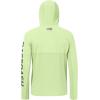 imageBASSDASH UPF 50 Mens UV Sun Protection Long Sleeve Performance Fishing Hoodie Hooded ShirtsApple GreenDark Grey Logo