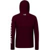 imageBASSDASH UPF 50 Mens UV Sun Protection Long Sleeve Performance Fishing Hoodie Hooded ShirtsBurgundyWhite Logo