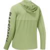 imageBASSDASH UPF 50 Mens UV Sun Protection Long Sleeve Performance Fishing Hoodie Hooded ShirtsLintDark Grey Logo