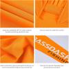 imageBASSDASH UPF 50 Mens UV Sun Protection Long Sleeve Performance Fishing Hoodie Hooded ShirtsOrangeWhite Logo