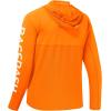imageBASSDASH UPF 50 Mens UV Sun Protection Long Sleeve Performance Fishing Hoodie Hooded ShirtsOrangeWhite Logo