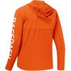 imageBASSDASH UPF 50 Mens UV Sun Protection Long Sleeve Performance Fishing Hoodie Hooded ShirtsTangerineWhite Logo