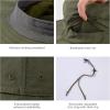 imageBASSDASH UPF 50 Mosquito Net Hat with Stowable Neck Flap for Men Women Outdoor Fishing Hiking Camping Gardening FH17Army Green