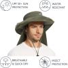 imageBASSDASH UPF 50 Mosquito Net Hat with Stowable Neck Flap for Men Women Outdoor Fishing Hiking Camping Gardening FH17Army Green