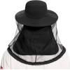 imageBASSDASH UPF 50 Mosquito Net Hat with Stowable Neck Flap for Men Women Outdoor Fishing Hiking Camping Gardening FH17Black