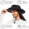 imageBASSDASH UPF 50 Mosquito Net Hat with Stowable Neck Flap for Men Women Outdoor Fishing Hiking Camping Gardening FH17Black