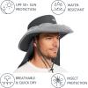 imageBASSDASH UPF 50 Mosquito Net Hat with Stowable Neck Flap for Men Women Outdoor Fishing Hiking Camping Gardening FH17Dark Grey
