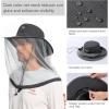imageBASSDASH UPF 50 Mosquito Net Hat with Stowable Neck Flap for Men Women Outdoor Fishing Hiking Camping Gardening FH17Dark Grey