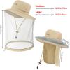 imageBASSDASH UPF 50 Mosquito Net Hat with Stowable Neck Flap for Men Women Outdoor Fishing Hiking Camping Gardening FH17Khaki