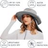 imageBASSDASH UPF 50 Mosquito Net Hat with Stowable Neck Flap for Men Women Outdoor Fishing Hiking Camping Gardening FH17Light Grey