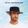 imageBASSDASH UPF 50 Patterned Under Brim Foldable Lightweight Bucket Sun Hats for Fishing Hiking Safari Men Women FH18BlackSplash Black